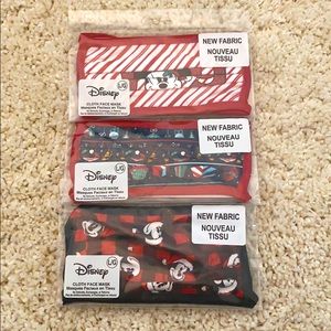 Disney Parks Holiday Face Masks size Large 3 pack